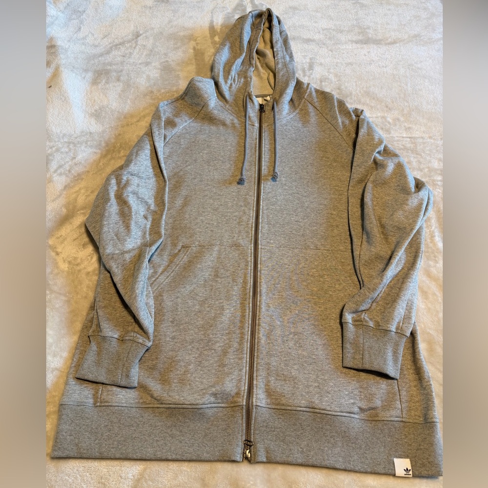 Adidas Originals XBYO Full Zip Hoodie Grey Trefoil X Back Men’s XXL (NWOT)